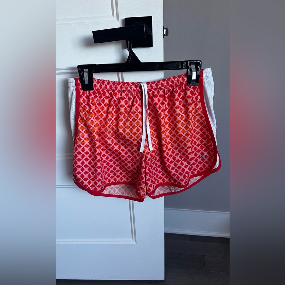 Champion Red and Orange Women's Athletic Shorts